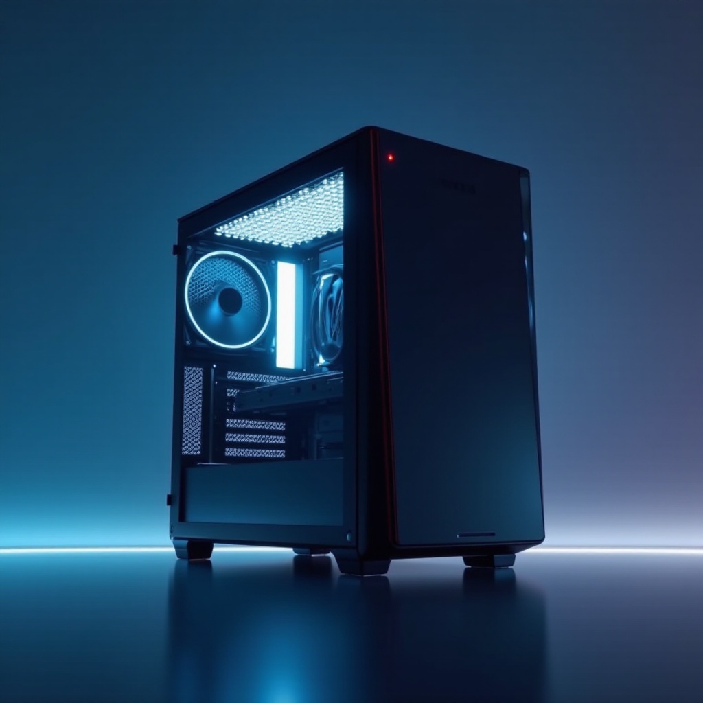 pc case with screen on side