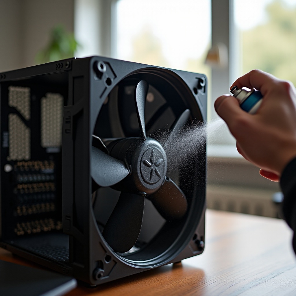 how to clean computer fan without opening